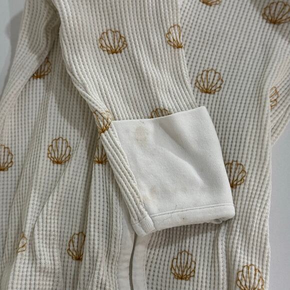 Woven Kids Shell Waffle Zip Suit Footie Sleeper Size 3-6 Months - Picture 3 of 7